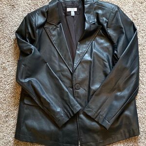 Faux leather jacket L
